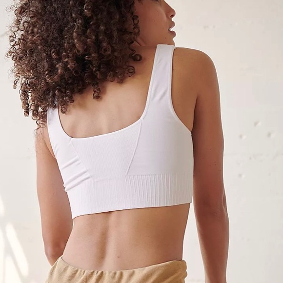 Free People Movement Good Karma Square-Neck Bra (White) - Picture 2 of 5